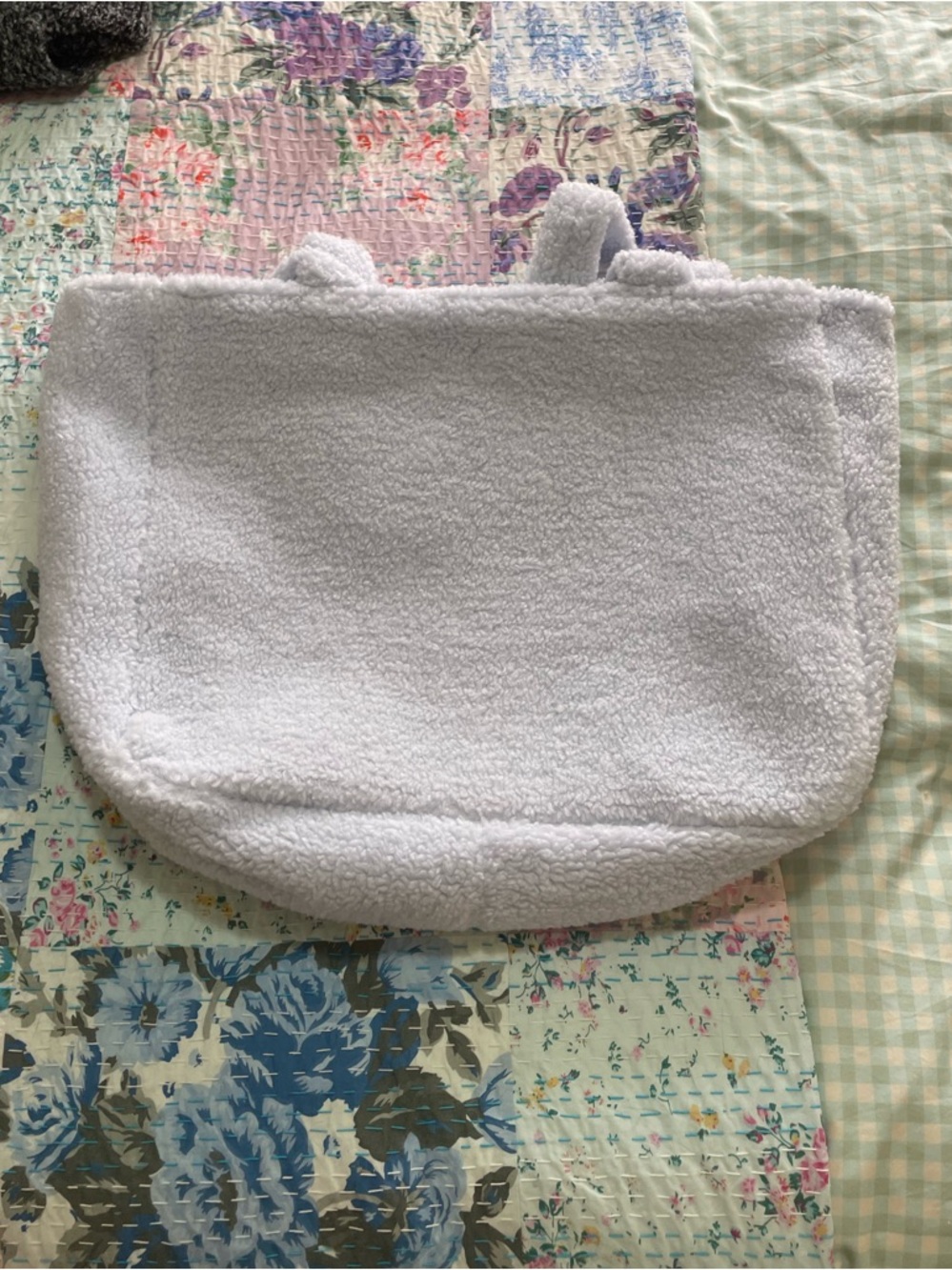 Victoria’s Secret Pink Blue Sherpa Tote Bag - Picture 2 of 3